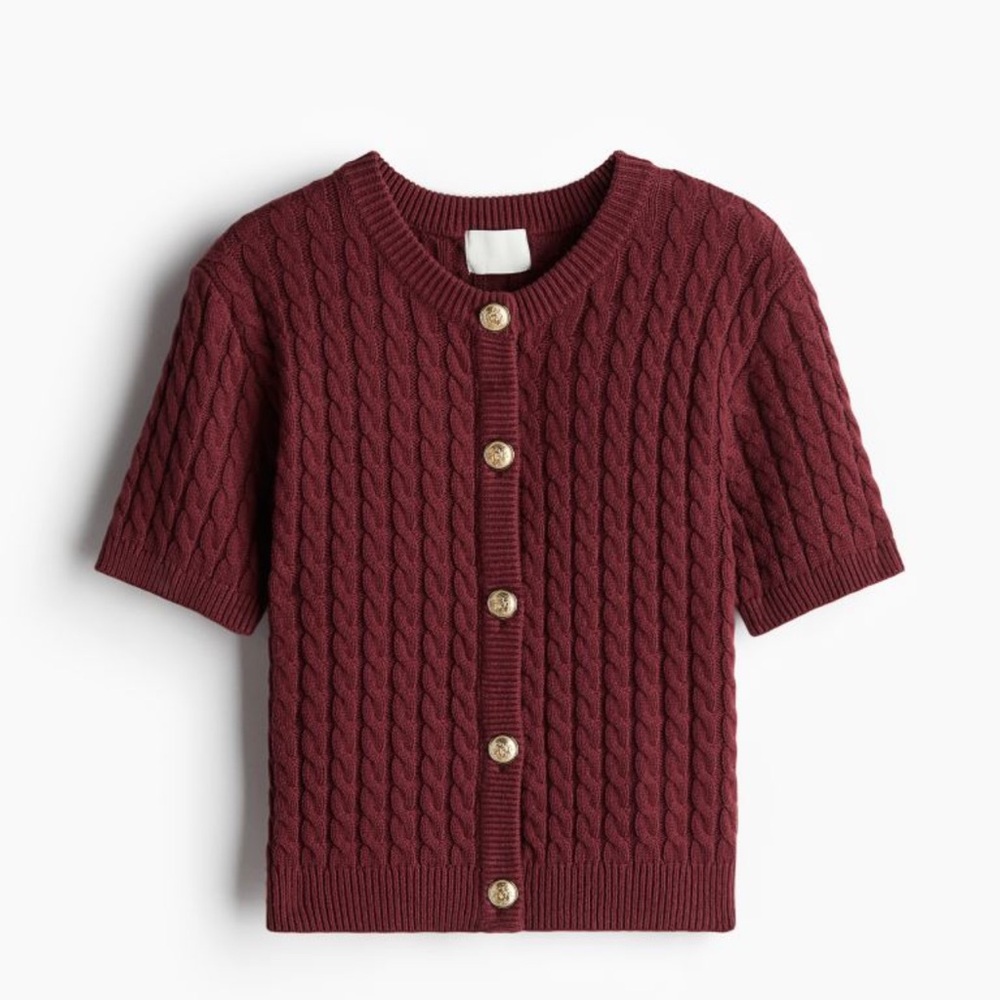 H&M cable knit cardigan xxs